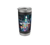 New York City Times Square Skyline Tee Shirts, New York City Vaso térmico de acero inoxidable de doble pared