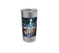 New York City Times Square Skyline Tee Shirts, New York City Vaso térmico de acero inoxidable de doble pared