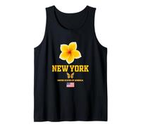 New York City Tropical Flower - Cute NYC Frangipani Flower Camiseta sin Mangas