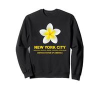New York City Tropical Flower - Cute NYC Frangipani Flower Sudadera