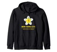 New York City Tropical Flower - Cute NYC Frangipani Flower Sudadera con Capucha