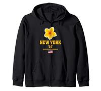 New York City Tropical Flower - Cute NYC Frangipani Flower Sudadera con Capucha