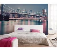 New York Ciudad Papel Pintado Mural 3.7x2.4m de Colores Skyline Dormitorio Foto