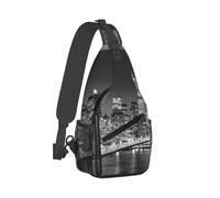 New York Cross Chest Bag - Bolso bandolera en diagonal, bolsa de hombro cruzada para viajes, senderismo, mochila de día para hombres y mujeres