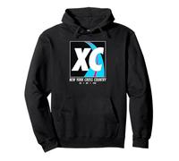 New York Cross Country Art, diseño Vintage de XC Runner Sudadera con Capucha