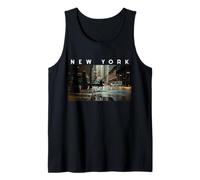 New York Dark Moody Rainy Day Goth Vibes Gris Negro Hombres Camiseta sin Mangas