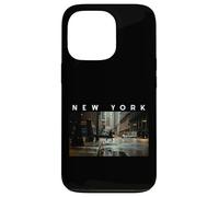 New York Dark Moody Rainy Day Goth Vibes Gris Negro Hombres Carcasa para iPhone 13 Pro