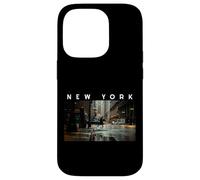 New York Dark Moody Rainy Day Goth Vibes Gris Negro Hombres Carcasa para iPhone 14 Pro