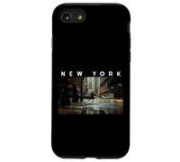 New York Dark Moody Rainy Day Goth Vibes Gris Negro Hombres Carcasa para iPhone SE (2020) / 7/8