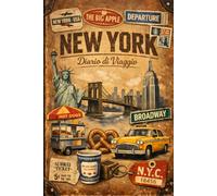 New York Diario di viaggio: Diario Creativo per Artisti e Sognatori: Taccuino con Playlist, Quiz e Spazi per Schizzi tra i Grattacieli di New York.