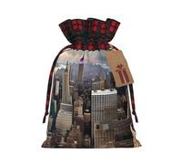 New York Fashion City Exquisitas bolsas de regalo de Navidad con cordón, reutilizables, para experiencias de regalo excepcionales