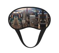 New York Fashion City Print All-Around Comfort Sleep Set Blackout Sleep Mask for Women Men Travel Yoga
