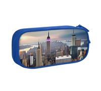 New York Fashion City Print - Bolsa ligera para bolígrafos, escuela, universidad, oficina, viajes, niños, niñas y adultos, Blue, Talla única, Juego de mochila escolar