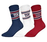 NEW YORK GIANTS 3pk Crew Socks - DBL/WHT/RED - 39/42