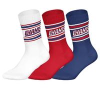 NEW YORK GIANTS 3pk Crew Socks - WHT/RED/DBL - 43/46