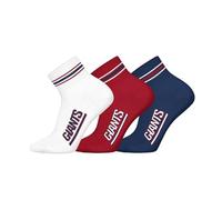 NEW YORK GIANTS 3pk Quarter Socks - WHT/RED/DBL - 39/42