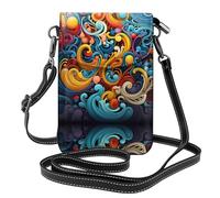 New York Giraffe Street. Esta bolsa cruzada ligera y unisex con solapa libera tus manos y es adecuada para viajes, vacaciones y uso diario., Rayas multicolores, Talla única