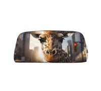 New York Giraffe Street Print - Estuche para lápices con cremallera, organizador portátil de papelería - Oficina y viajes, Plateado, One Size, Art Deco