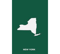 NEW YORK GREEN AND WHITE - Premium Lined Journal | 6" x 9" | Soft Cover | 120+ Pages - Bold State Colours, Perfect for Game Day & Everyday Notes: A ... Football Season, or Thoughtful Gifts