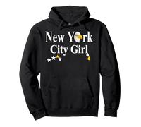 New York I Love NY City Girl Camiseta de Mujer con Cuello en V Sudadera con Capucha