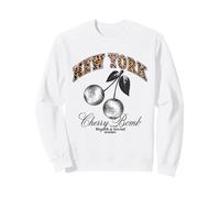 New York Leopard Print Disco Cherry Sudadera