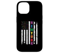 New York LGBTQ Pride Month Rainbow American Flag Gay Carcasa para iPhone 14