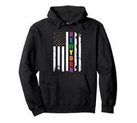 New York LGBTQ Pride Month Rainbow American Flag Gay Sudadera con Capucha