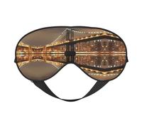 New York Manhattan Bridge - Máscara de dormir con estampado nocturno para los ojos, antifaz con los ojos vendados, para dormir por la noche, viajes, aviones