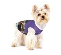 New York Night - Camiseta de algodón sin mangas para perro, chaleco para mascotas, camiseta ligera estampada para talla S