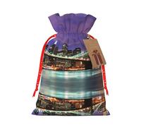 New York Night Printing - Bolsa de Navidad de 4.7 x 6.9 pulgadas, cierre de cordón, para Navidad, aniversarios, cumpleaños