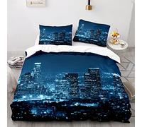 New York Nueva York Fundas Edredon Microfibra Suave Funda Nordica Infantil Cama 150 Impresión 3D Ropa De Cama 220X240 220 X 240 Cm con 2 Fundas De Almohada De 40X75Cm