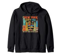 New York NYC USA Travel Souvenir City Landmark Turist Gift Sudadera con Capucha