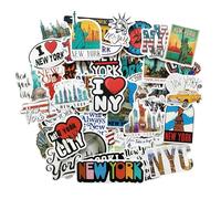 New York pack pegatinas scrapbooking materiales pegatinas aesthetic pegatina portatil stikers pegatina para maletas viaje pc stickers agenda maleta Nueva York