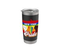 New York Pride Rainbow Gay Pride Flag Funny LGBT Vaso térmico de acero inoxidable de doble pared