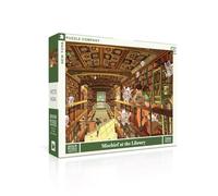 New York Puzzle Company - Victo Ngai Mischief at The Library - Rompecabezas de 500 piezas para adultos de Victo Ngai