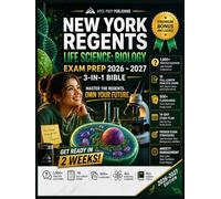 New York Regents Life Science Biology Exam Prep 2026-2027: The 3-in-1 Bible: Study Guide, Practice Questions, Flashcards -to Master Your New York Regents Geometry Examination in 2 Weeks