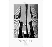 New York schwarz-weiss Kalender 2027 - Wandkalender | Fotokalender Nordamerika 59x42cm Grosses Format - Eleganter Schwarz-Weiß-Print mit beeindruckenden New York City Motiven