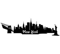 New York Skyline Negro 30 x 9 cm