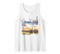 New York Skyline Tourist Souvenir Familia Hombres Mujeres Niños Niña Camiseta sin Mangas