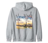 New York Skyline Tourist Souvenir Familia Hombres Mujeres Niños Niña Sudadera con Capucha