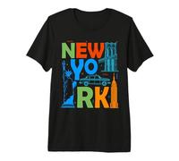 New York Souvenir Hombres Mujeres Manhattan Nueva York Camiseta Premium