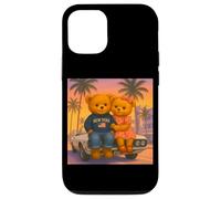 New York Teddy Bear, New York City Friends with Classic Car Carcasa para iPhone 12/12 Pro