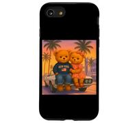 New York Teddy Bear, New York City Friends with Classic Car Carcasa para iPhone SE (2020) / 7 / 8