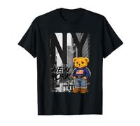 New York Teddy Bear Street Art Design - NY City Urban Bear Camiseta