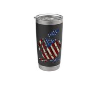 New York The Big Apple T shirt With USA Flag, New York City Vaso térmico de acero inoxidable de doble pared