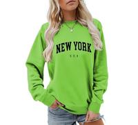 New York U.S.A Sweatshirt Retro Vintage Country Sweatshirt Preppy Style Shirts Women Crewneck Graphic Pullover Tops