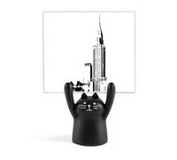 New York USA Building Art Deco Fashion Memo Holder Cartoon Black Cat Stand Decoración