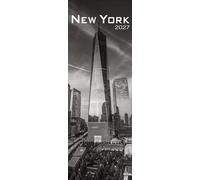 New York Vertical Kalender 2027: Beeindruckende Schwarz-Weiß-Aufnahmen in einem länglichen Kalender - passend zur New Yorker Skyline. Dekorativer Wand-Kalender.