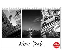 New York (Wandkalender 2026 DIN A4 quer), CALVENDO Monatskalender: Die Highlights von New York City vereint in einem ganz individuellen Schwarz-Weiß-Kalender.