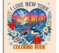 New York Winter Coloring Book - Easy & Relaxing Winter Landmarks, Snowy City Scenes, Nature, Wildlife & Countryside for Kids, Teens & Adults | Cute Travel Gift for New York Lovers